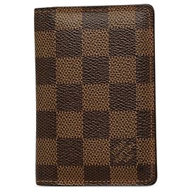 Louis Vuitton Damier Ebene Pocket Organizer Kartenetui Braun Braun