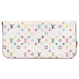 White Louis Vuitton Monogram Multicolore Insolite Wallet Long Wallets White
