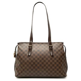 Borsa a tracolla Louis Vuitton Damier Ebene Chelsea Marrone Marrone