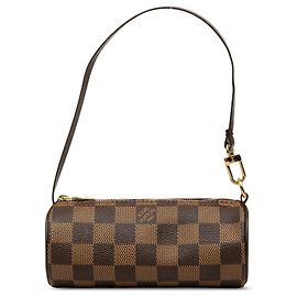 Brown Louis Vuitton Damier Ebene Papillon Pochette Handbag Brown