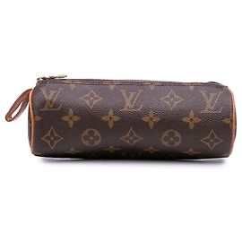 Estojo Louis Vuitton Monogram Trousse Ronde Castanho 20 Marrom