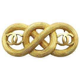 Chanel CC Infinity Brosche gold-plated Golden