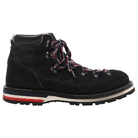 Moncler Leather & Cowhide Ankle Boots in Black, Size EU 44 Black