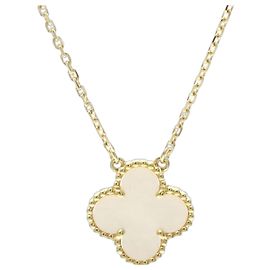 Collier Van Cleef & Arpels Vintage Alhambra en or jaune 18K Doré