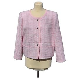 Emporio Armani vintage short pink tweed jacket Pink