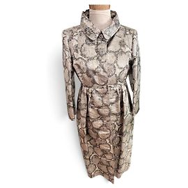 Burberry metallic jacquard coat Metallic Silver hardware Gold hardware