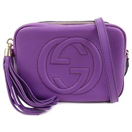 Gucci Soho Disco Leather Small Porpora