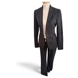 Gucci Anzug-Set aus schwarzer gestreifter Wolle - Schwarz