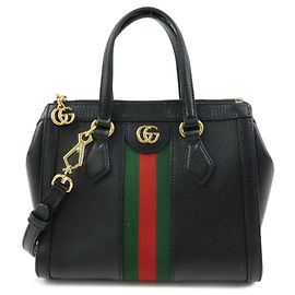 Gucci Ophidia Top Handle Leather Small Nero