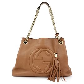 Gucci Soho Chain Strap Leather Medium Marrone
