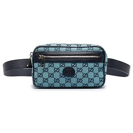 Gucci GG Canvas Gürteltasche Blau Marineblau