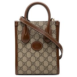 Gucci GG Supreme Handtasche Braun Beige