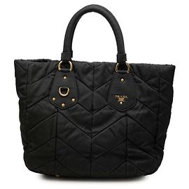 Prada Borsa Tote Matelassé BN1593 Nero D'oro