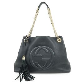 Gucci Soho Chain Strap Leather Medium Nero