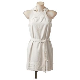 Vestido de seda branco Red Valentino Branco