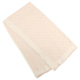 Sciarpa Sciarpa in Lana e Seta Monogram Louis Vuitton Rosa Chiaro Rosa