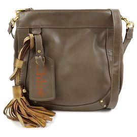 Chloé Bolsa de Ombro Chloe Eden em Couro Bolsa Crossbody com Borla Bege Bege
