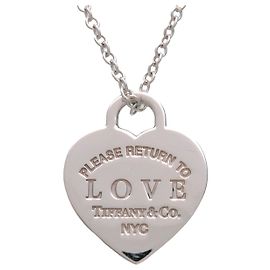 Tiffany & Co Return to Tiffany LOVE Heart Tag Halskette SV925 Silver Silber Blau