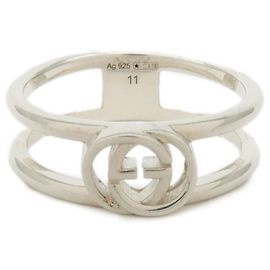 GUCCI Interlocking G Ring SV925 #11 US5.5 EU51 HK12 Silvery