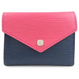 Louis Vuitton Epi Portefeuille Victorine Compact Wallet M62204 Rose Bleu
