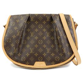 Bolsa de Ombro Louis Vuitton Monogram Menilmontant MM Castanho M40473 Marrom