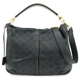 Louis Vuitton Monogram Mahina Selene MM 2Way Hand Bag Noir M93987 Noir