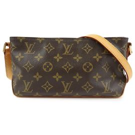 Bolsa de Ombro Louis Vuitton Monogram Trotteur Canvas Brown M51240 Marrom