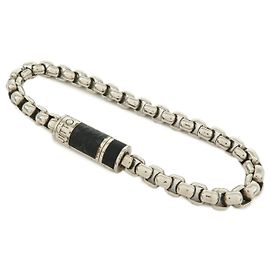 Pulseira de corrente de metal Louis Vuitton Monogram Eclips Silver M62592 Prata