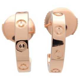 Boucles d'oreilles Cartier Mini Love K18 750PG Or Rose Doré