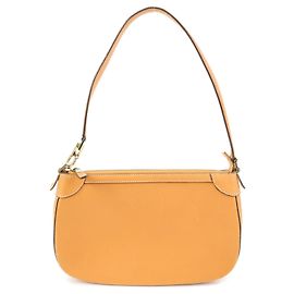Salvatore Ferragamo Ferragamo Gancini Leder Handtasche Schultertasche Orange Orange