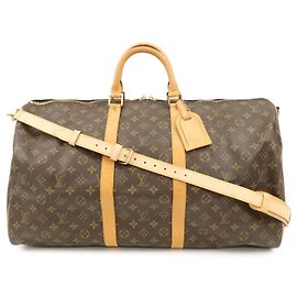 Louis Vuitton Monogram Keep All Bandouliere 55 Mala Boston M41414 Marrom