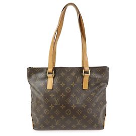 Louis Vuitton Monogram Cabas Piano Tote Bag Hand Bag M51148 Castaño