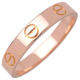 Bague Cartier Mini Love K18 750PG Or Rose #56 US7.5 EU56 HK16.5 Doré