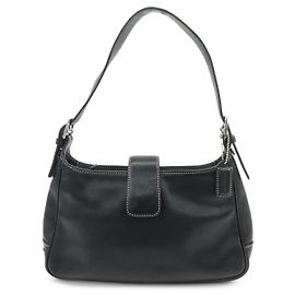 Borsa a spalla in pelle con logo COACH Borsa a mano Nera 7789 Nero