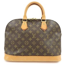 Louis Vuitton Monogram Canvas Alma Hand Bag Brown M51130 Marrom