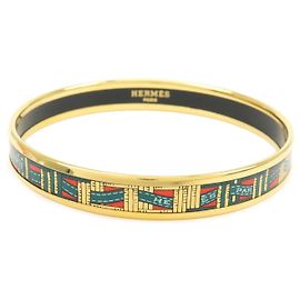 Hermès HERMES Email PM Bracciale Placcato Oro Verde Rosso Rosso Verde