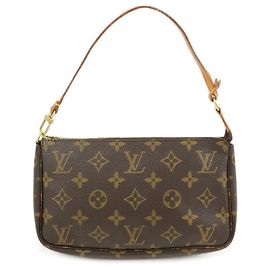 Louis Vuitton Monogram Pochette Accessoires Pouch Hand Bag M51980 Marron