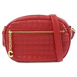 Céline CELINE Borsa a spalla in pelle Borsa a tracolla C Charm Red Rosso