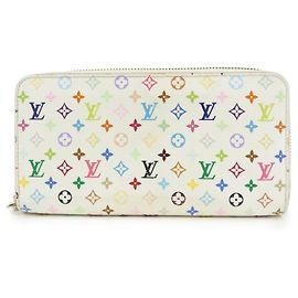 Louis Vuitton Monogram Multicolor Zippy Long Wallet Blanc M60241 White