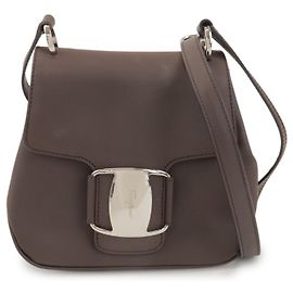 Salvatore Ferragamo Borsa a tracolla e a spalla Vara in pelle Ferragamo Marrone Marrone