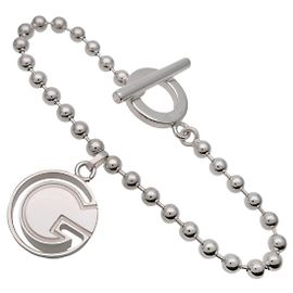 Pulsera de cadena de bolas GUCCI 16 SV925 Silver Plata