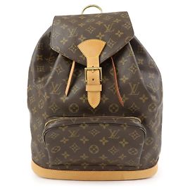 Louis Vuitton Monogram Montsouris GM Backpack Rucksack Brown M51135 Brown