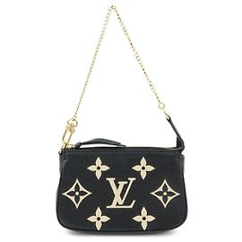 Louis Vuitton Monogram Empreinte Mini Pochette Accessory M80732 Preto