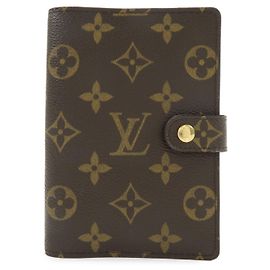 Louis Vuitton Monogram Agenda PM Planner Cover Brown R20005 Brown