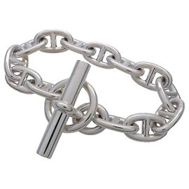 Hermès HERMES Chaine d'Ancre MM Bracelet SV925 Silver Prata