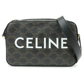Céline Borsa a tracolla messenger CELINE Triumph in pelle Marrone Nero Marrone Nero