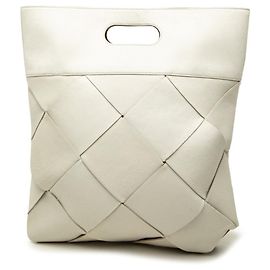 Sac cabas Bottega Veneta Maxi Intrecciato Slip Écru