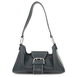 Bolsa de mão e de ombro TOD'S em couro com fivela costurada Preto Preto