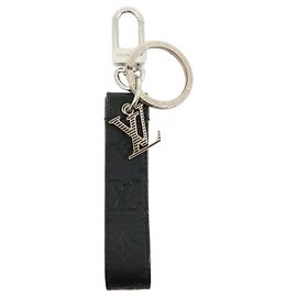 Louis Vuitton Monogram Shadow Dragonne S00 Charm Key Chain Black Black