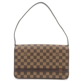 Louis Vuitton Damier Ebene Tribeca Long Shoulder Hand Bag N51160 Marrom